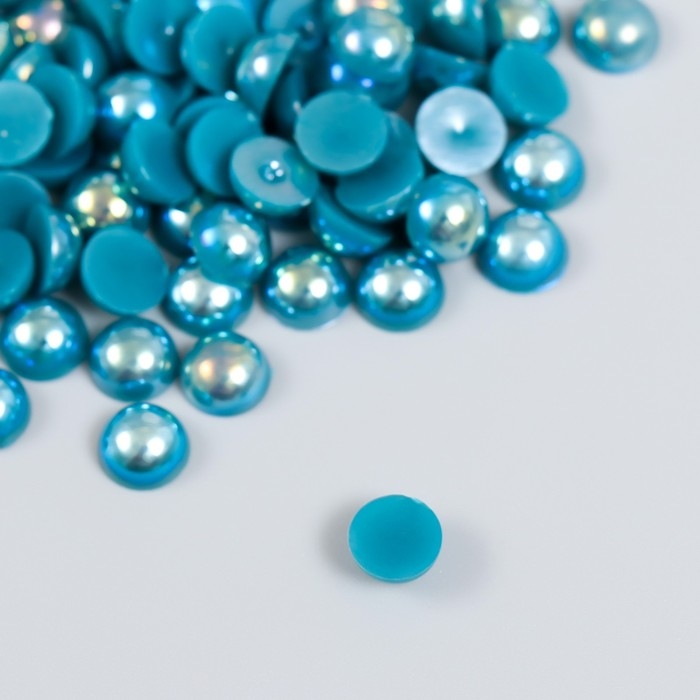 Декор для творчества пластик Декор для творчества пластик "Половинки бусин. Голубая гамма" 20 гр 0,8х0,8 см
