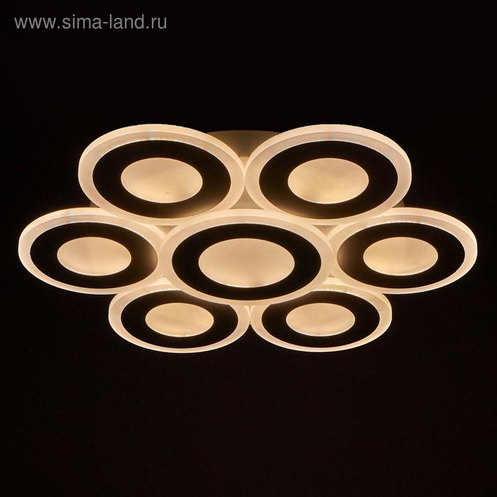 Люстра с ПДУ 671137/6 LED 204Вт диммер 3 режима 3000-6000К белый 50х50х6,5 см BayerLux