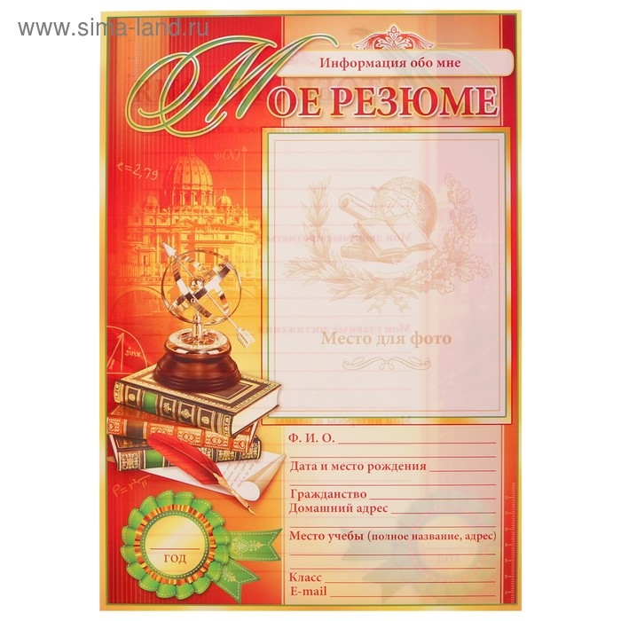 Папка Папка "Портфолио выпускника", 8 листов, А4