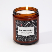 Свеча ароматическая в банке "AMSTERDAM",  сосна, эвкалипт, 250 г