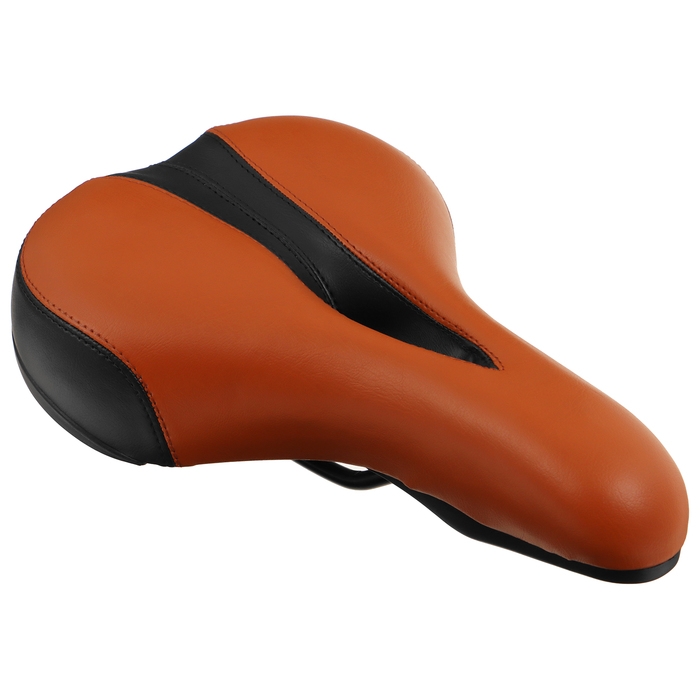 Седло Dream Bike, спорт-комфорт, цвет коричневый/чёрный Седло Dream Bike, спорт-комфорт, цвет коричневый/чёрный