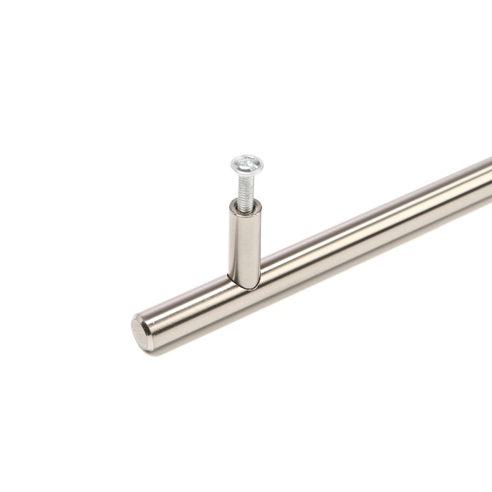 Ручка-рейлинг, d=10 мм, м/о 128 мм, цвет сатиновый никель