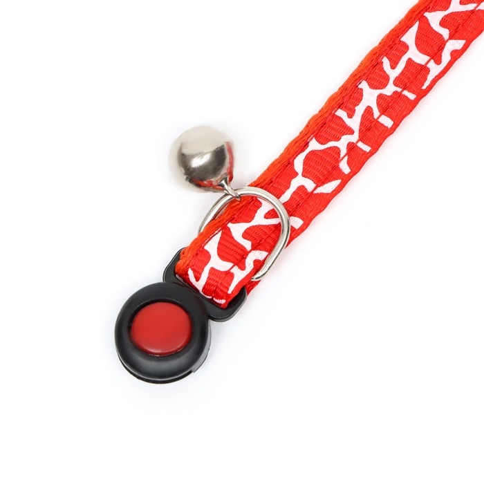 Ошейник кошачий Ошейник кошачий "Жираф", 30 х 1 см, красный