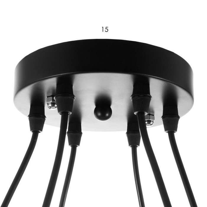 Люстра "Техно" 6хЕ27 черный 65х65х100 см BayerLux