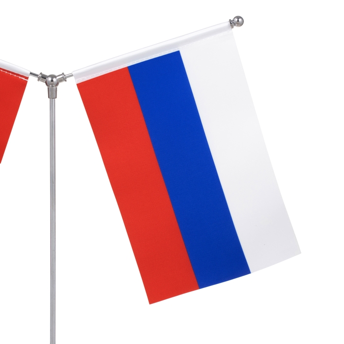 Флагшток настольный с двумя флажками, круг 2 х 8 см, 23 х 30 см Флагшток настольный с двумя флажками, круг 2 х 8 см, 23 х 30 см