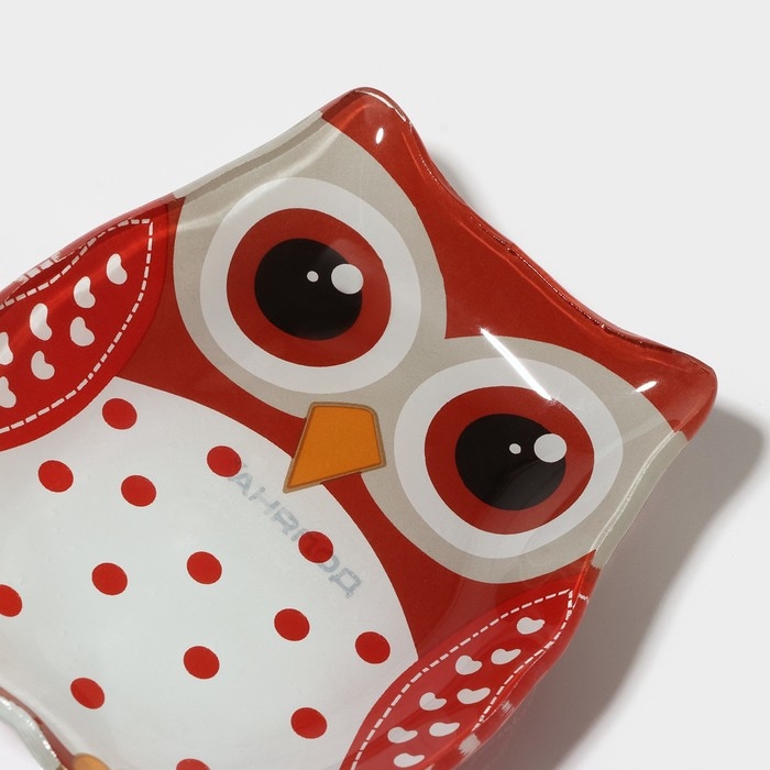 Соусник стеклянный Доляна «Совунья», 45мл, 10×8×1,5 см, цвет красный Соусник стеклянный Доляна «Совунья», 45мл, 10×8×1,5 см, цвет красный