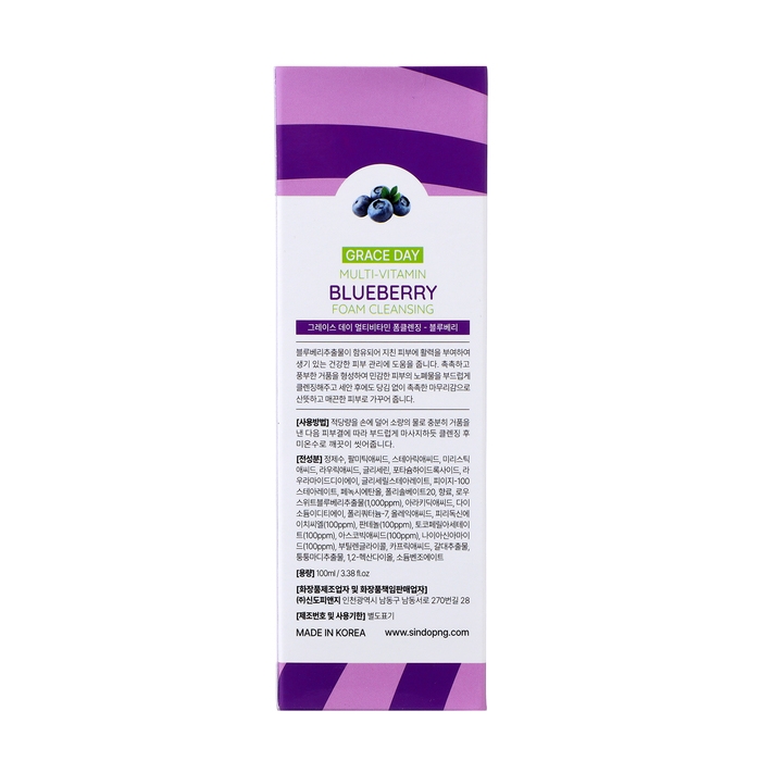 Пенка для лица Grace Day мультивитаминная, очищающая, с черникой, 100 мл Пенка для лица Grace Day мультивитаминная, очищающая, с черникой, 100 мл
