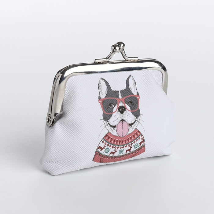 Кошелёк на фермуаре, цвет белый