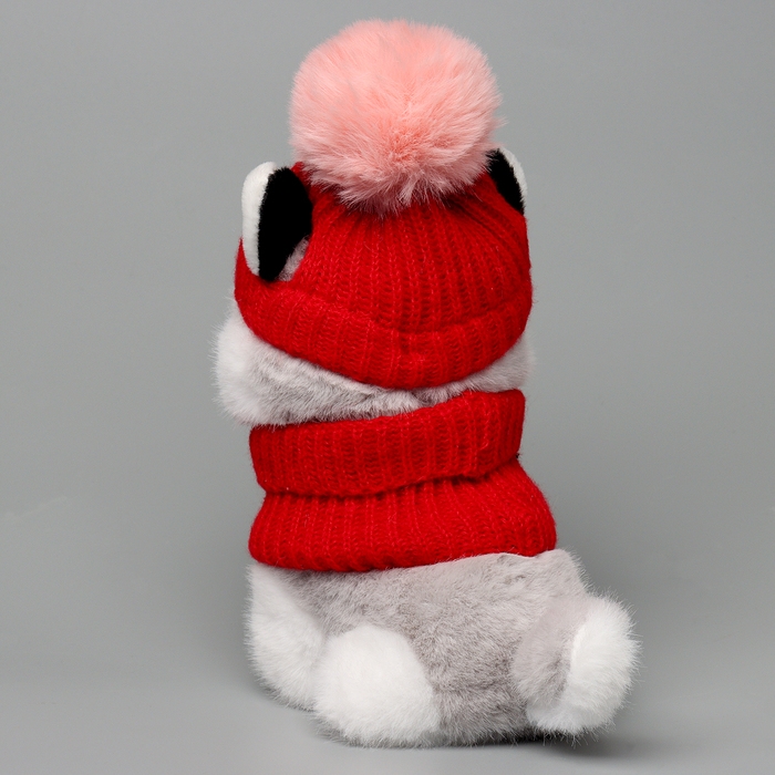 Мягкая игрушка «Хаски в шапочке», 20 см