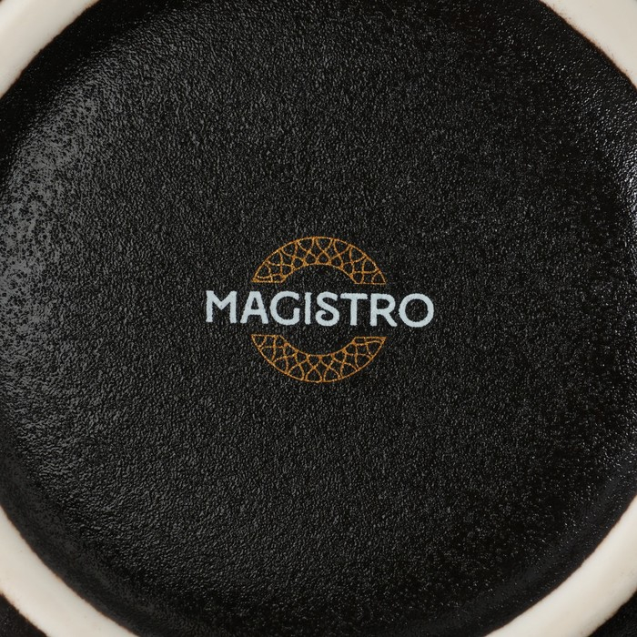 Салатник фарфоровый Magistro Pietra lunare, 780 мл, d=16 см, цвет чёрный Салатник фарфоровый Magistro Pietra lunare, 780 мл, d=16 см, цвет чёрный