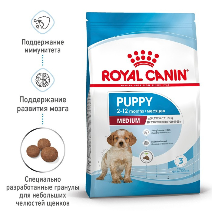 Сухой корм RC Medium Puppy для щенков, 3 кг Сухой корм RC Medium Puppy для щенков, 3 кг