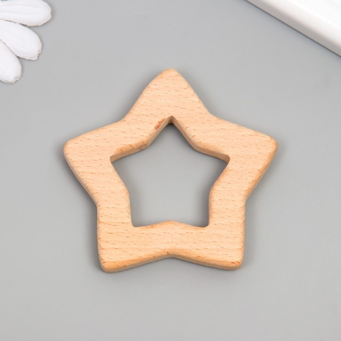 Бусина для творчества дерево Бусина для творчества дерево "Звезда" 7,2х7 см