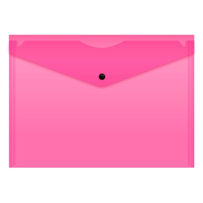 Набор папок-конвертов на кнопке 12 штук, А4, 180 мкм, Calligrata Neon, полупрозрачные, неоновый МИКС