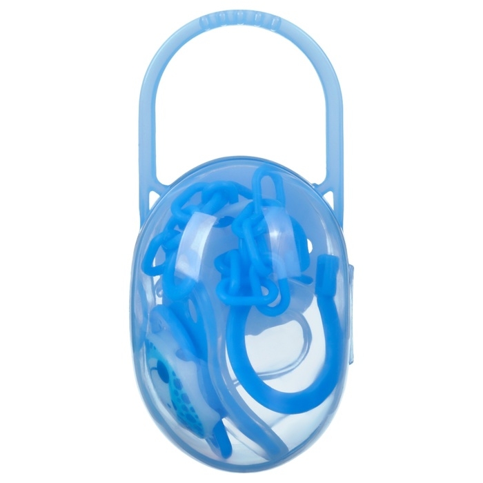 Соска - пустышка силиконовая ортодонтическая, от 0 мес., с колпачком, в контейнере + держатель, цвет МИКС Соска - пустышка силиконовая ортодонтическая, от 0 мес., с колпачком, в контейнере + держатель, цвет МИКС