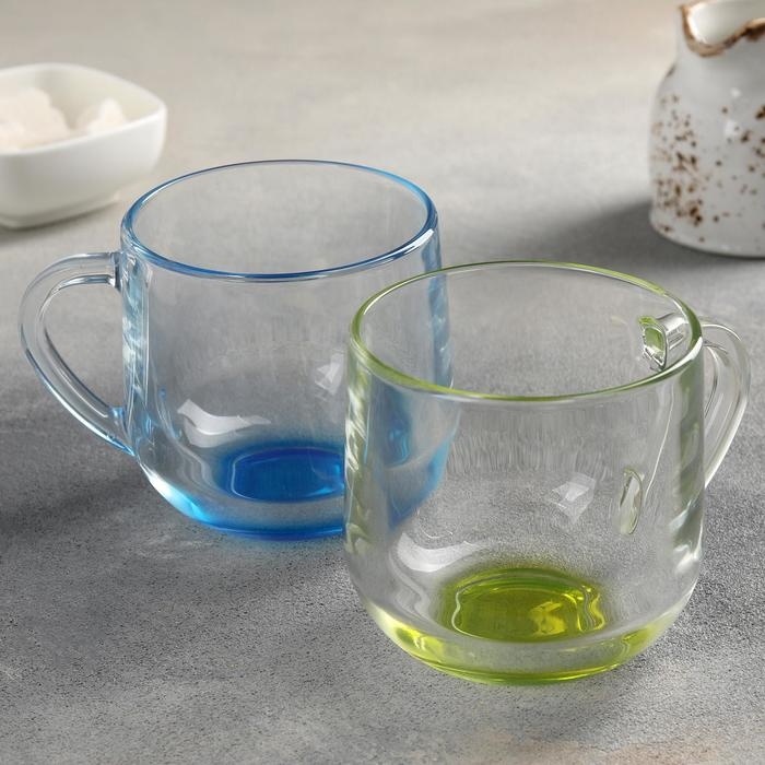 Кружка стеклянная &laquo;Грамине&raquo;, 300 мл, цвет МИКС