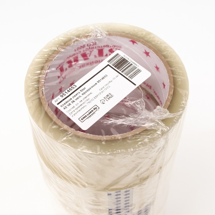 Клейкая лента Start 45*66 36 мкм, прозрачная Клейкая лента Start 45*66 36 мкм, прозрачная