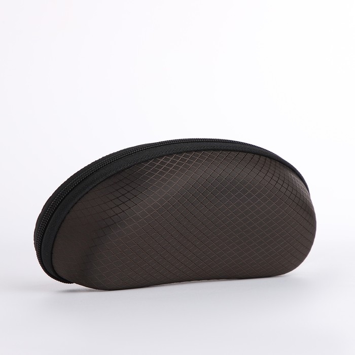 Футляр для очков на молнии, длина 17 см, цвет коричневый Футляр для очков на молнии, длина 17 см, цвет коричневый