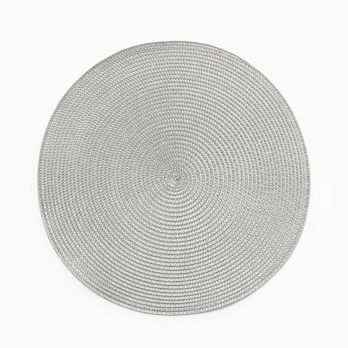 Салфетка сервировочная Доляна  "Классика", цв.темно-серый, d 38 см