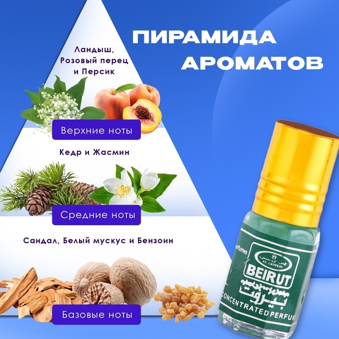 Духи масляные мужские Beirut, 3 мл Духи масляные мужские Beirut, 3 мл