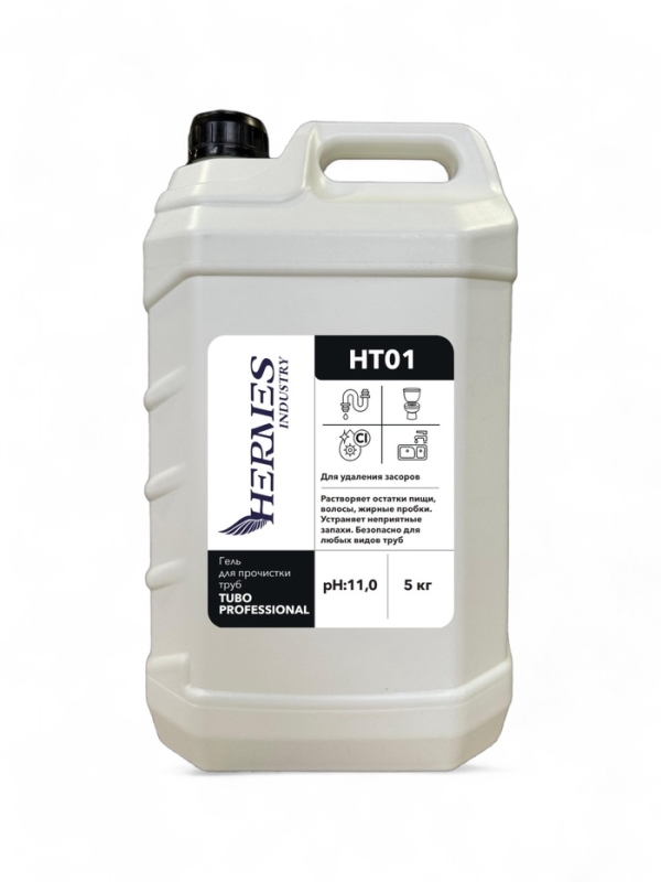 Гель для прочистки труб HERMES INDUSTRY Professiona «Tubo, HT01», 5 кг Гель для прочистки труб HERMES INDUSTRY Professiona «Tubo, HT01», 5 кг