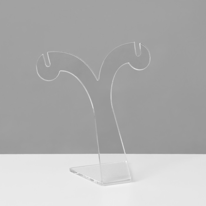 Подставка под серьги V-образная, 7,5×3,5×8,5 см, оргстекло 2 мм, В ЗАЩИТНОЙ ПЛЁНКЕ Подставка под серьги V-образная, 7,5×3,5×8,5 см, оргстекло 2 мм, В ЗАЩИТНОЙ ПЛЁНКЕ