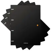 Тетрадь на кольцах ErichKrause Accent А4, 80 листов, в клетку, пластиковая обложка, на кнопке, 100% белизна, блок офсет, МИКС