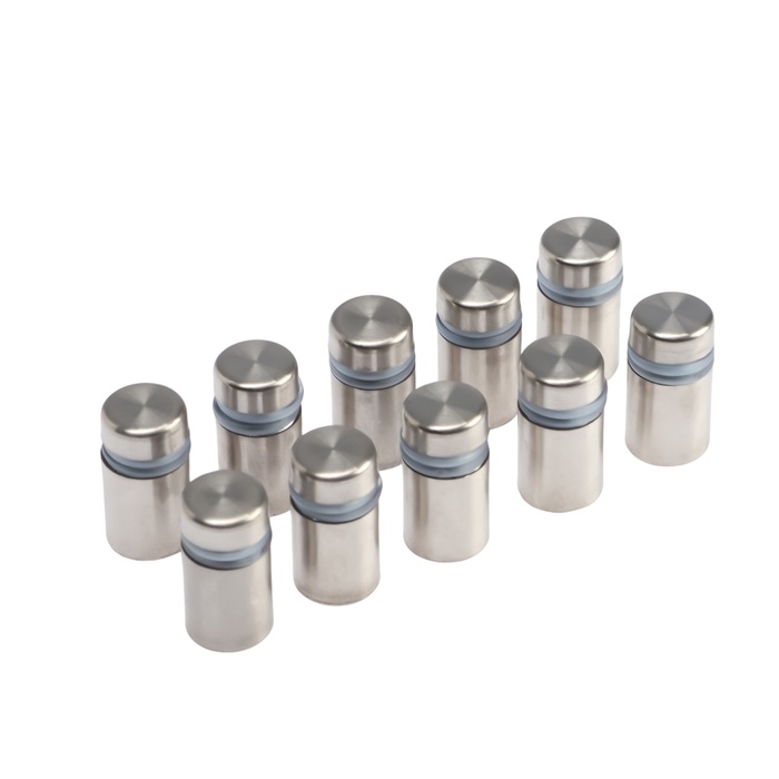 Дистанционный держатель для табличек, 12х20 мм, цвет матовый никель,набор 10 шт. Дистанционный держатель для табличек, 12х20 мм, цвет матовый никель,набор 10 шт.