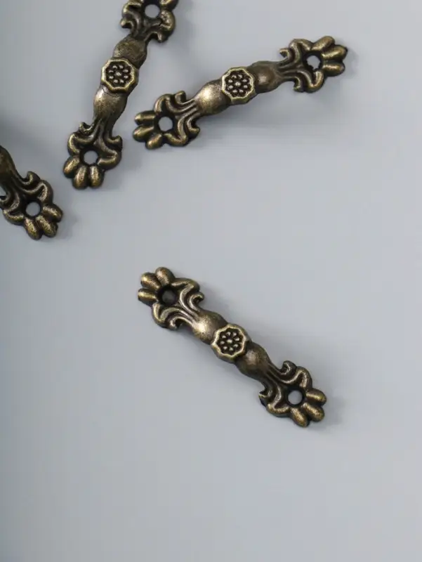 Ручка для шкатулки металл, набор 4 шт., 4.2&times;0.7&times;0.5 см