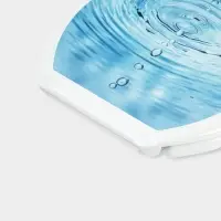 Сиденье для унитаза &laquo;Декор. Капли&raquo;, 44.5&times;37.5 см, с крышкой, белое