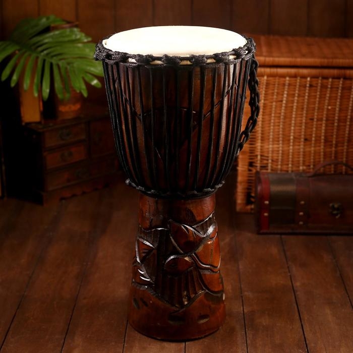 Сувенирный музыкальный инструмент Сувенирный музыкальный инструмент "Барабан Джембе" 50х26х26 см