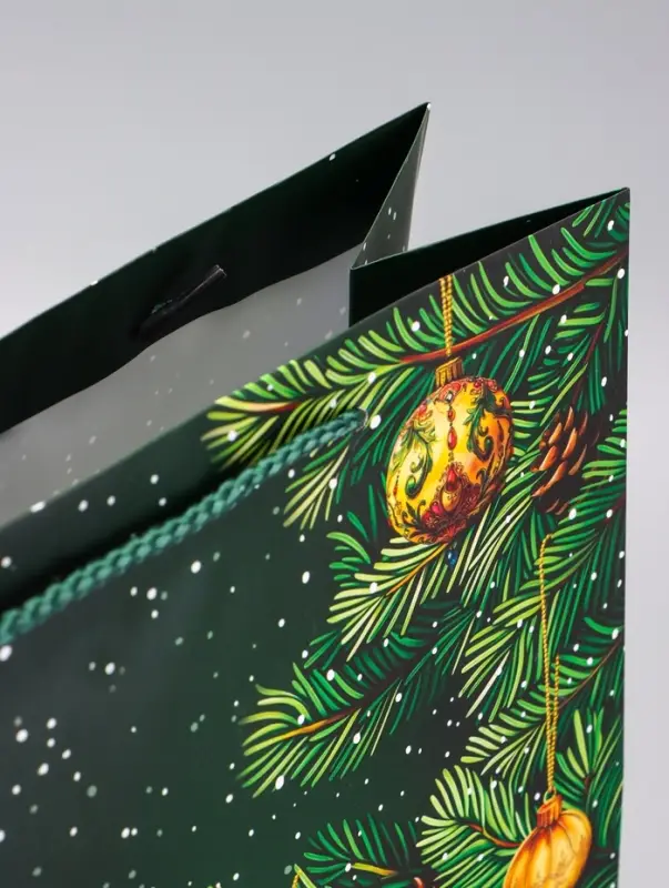 Пакет подарочный ламинированный, Пакет подарочный ламинированный, "Новый Год" , 26 х 12 х 32 см