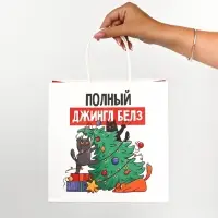 Пакеты подарочные новогодние &laquo;Новый год&raquo;, 22&times;22&times;11 см, 10 шт.