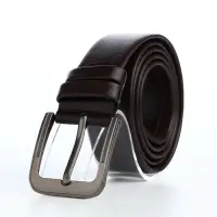 Ремень мужской, ширина 4 см, винт, пряжка металл, коричневый