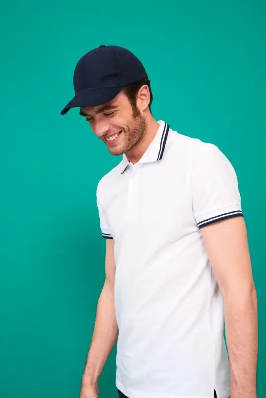 Бейсболка Long Beach, ярко-синяя с белым Бейсболка Long Beach, ярко-синяя с белым