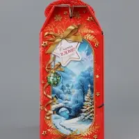 Коробка подарочная складная "Снегири" 23 х 10 х 23 см Коробка подарочная складная "Снегири" 23 х 10 х 23 см