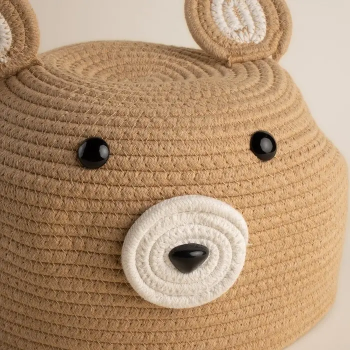 Корзина для игрушек SL Home &laquo;Медведь&raquo;, плетёная, ручной работы, 25&times;26&times;41 см, коричневая
