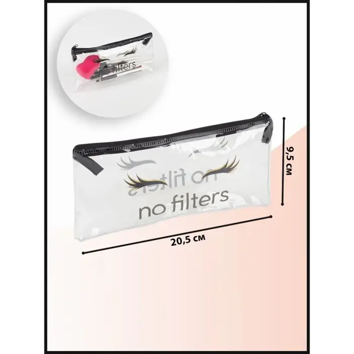 Пенал мягкий, 1 отделение, 95 х 205 мм, плоский, ПВХ, Calligrata, No Filters Пенал мягкий, 1 отделение, 95 х 205 мм, плоский, ПВХ, Calligrata, No Filters