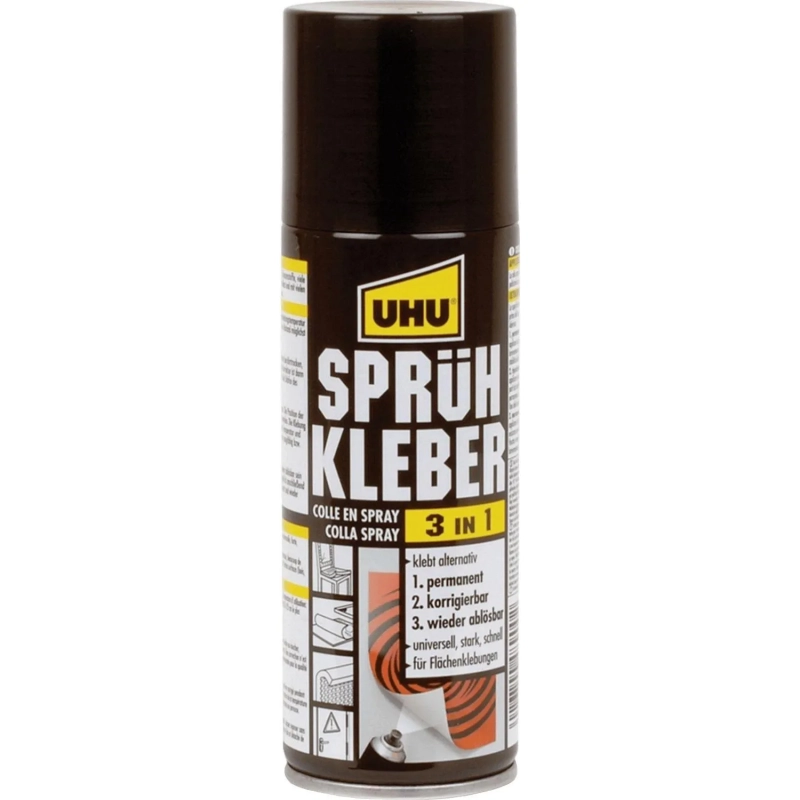Клей -спрей универсальный UHU SPRUHKLEBER 3 в 1 200мл (48900)