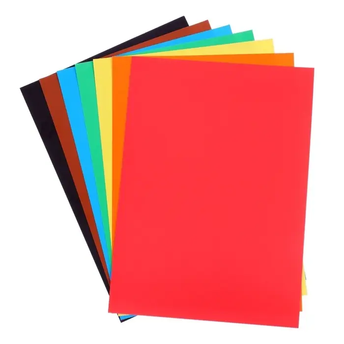 Картон цветной &laquo;Каляка-Маляка&raquo;, А4, 7 листов, 7 цветов, мелованный, двусторонний