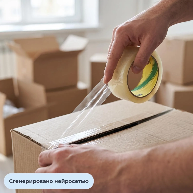 Клейкая лента одностор. бесшумная AttacheSelection 50ммх66м48мкм прозр