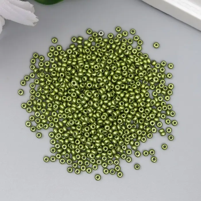 Бисер стекло 11/0  Бисер стекло 11/0 "Металлик. Яблоко" 10 гр