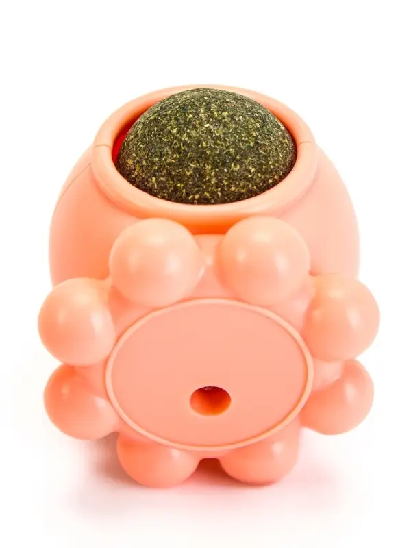 Игрушка с кошачьей мятой для кошек &laquo;Осьминог&raquo;, 5&times;4 см, на основании, пластик, розовая