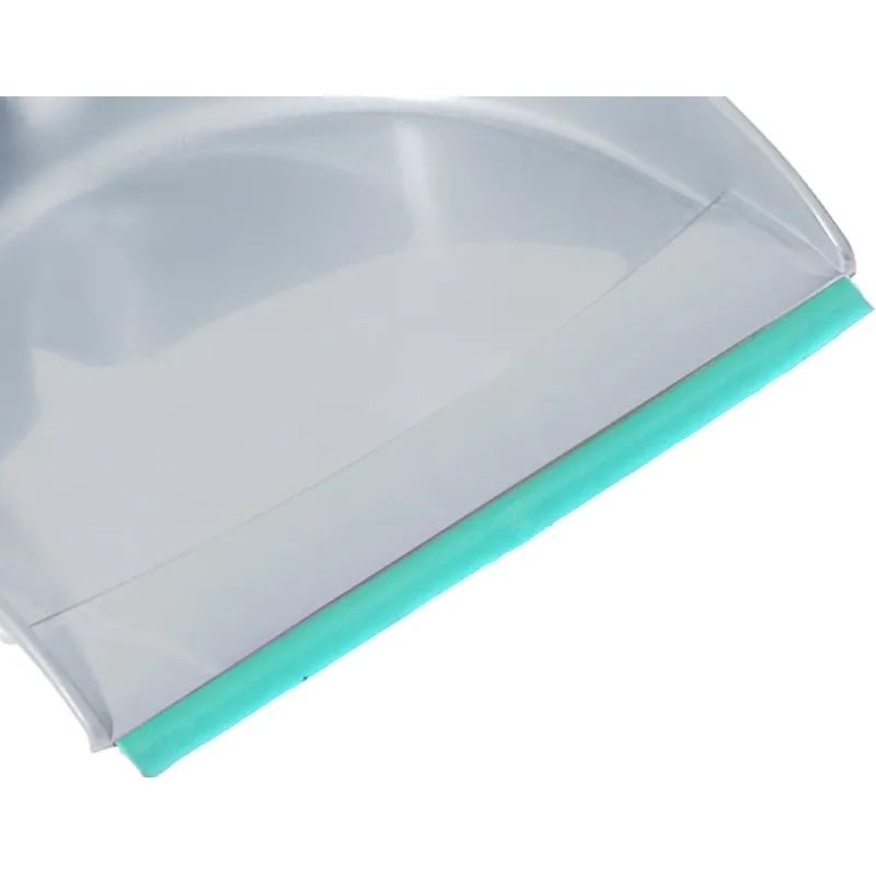 Набор для уборки совок со сметкой с резиновой щетиной 24/1 сер бирюз_68844