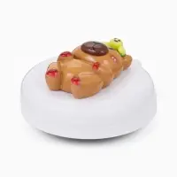 Расчёска массажная &laquo;Капибара&raquo;, складная, с зеркалом, d=6.5 см, белая