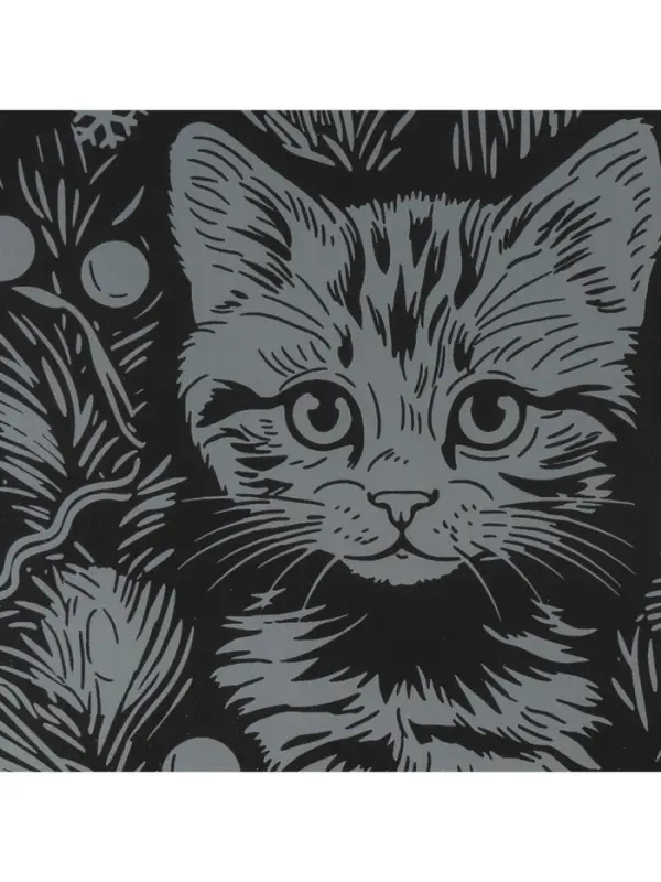 Гравюра &laquo;Котенок с огоньками&raquo;, 30&times;40 см
