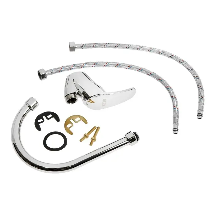 Смеситель для кухни ZEIN Z3102, однорычажный, высокий излив, хром