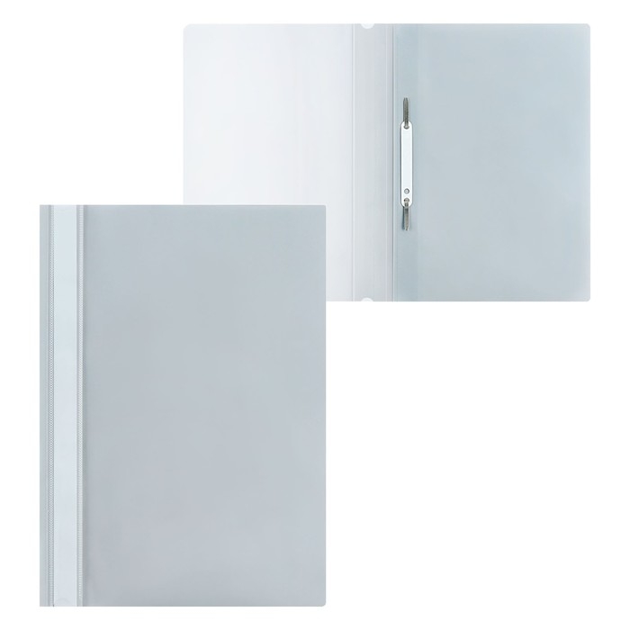 Набор папок-скоросшивателей А4, 5 штук, Calligrata, 180 мкм, с прозрачным верхом, серый Набор папок-скоросшивателей А4, 5 штук, Calligrata, 180 мкм, с прозрачным верхом, серый