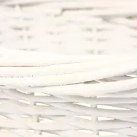 Корзина плетёная для хранения Folia, с ручкой, белая, набор 3 шт.