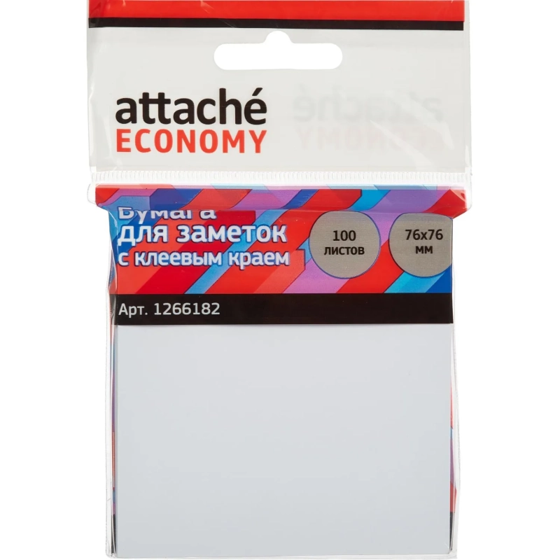 Стикеры  с клеев.краем 76x76 мм, 100 листов, белая