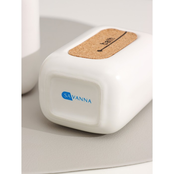 Набор аксессуаров для ванной комнаты SAVANNA «Лофт», 2 предмета (дозатор для мыла, стакан) Набор аксессуаров для ванной комнаты SAVANNA «Лофт», 2 предмета (дозатор для мыла, стакан)